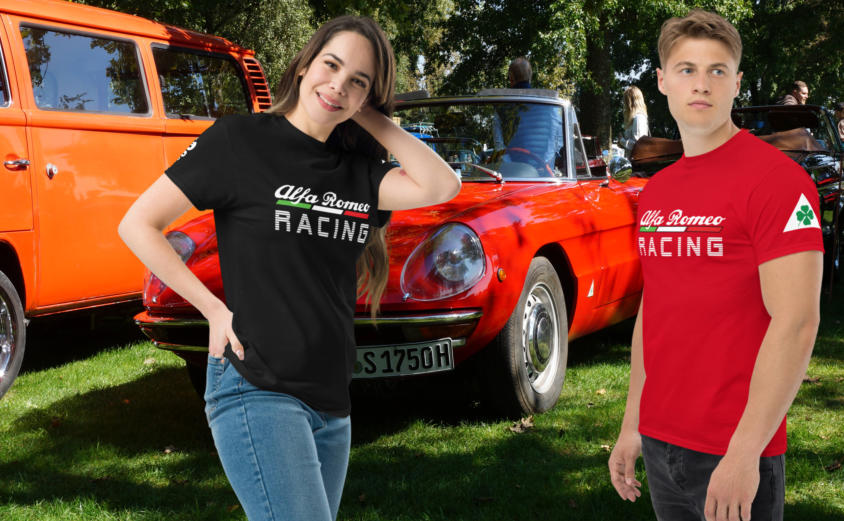 T-Shirt für Alfisti Racing - Quattrofoglio - Biscione